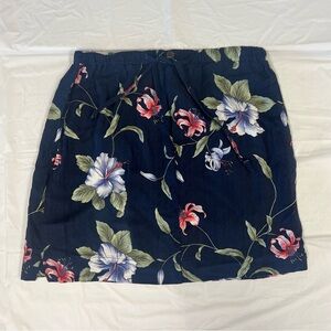Caribbean Joe Womens A Line Skirt Let Go Multicolor Hawaiian Size M
